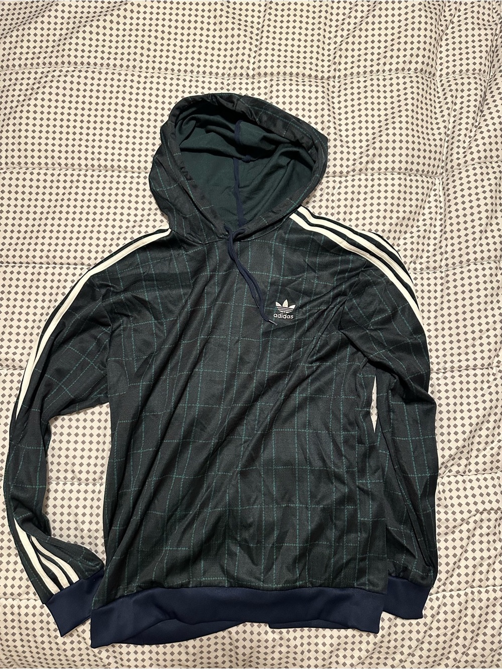 Adidas Patterned Lightweight Pullover Hoodie